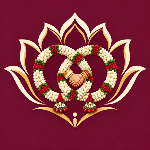 Thirumathi wedding garland logo